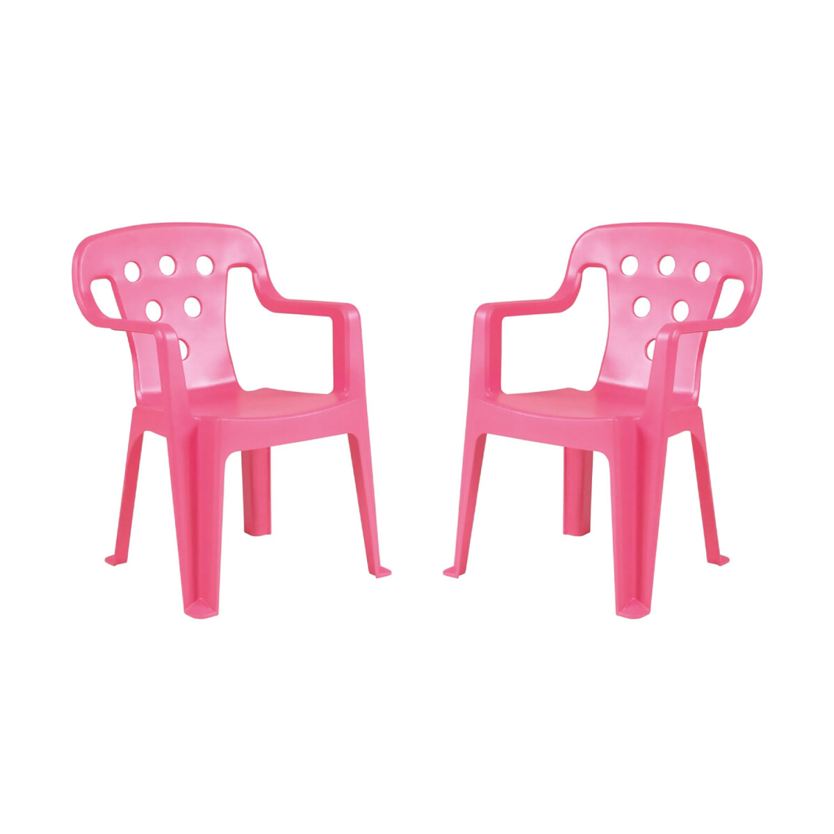 Set X2 Sillas Infantiles Apoya Brazos 40kg Protección UV - Rosa 