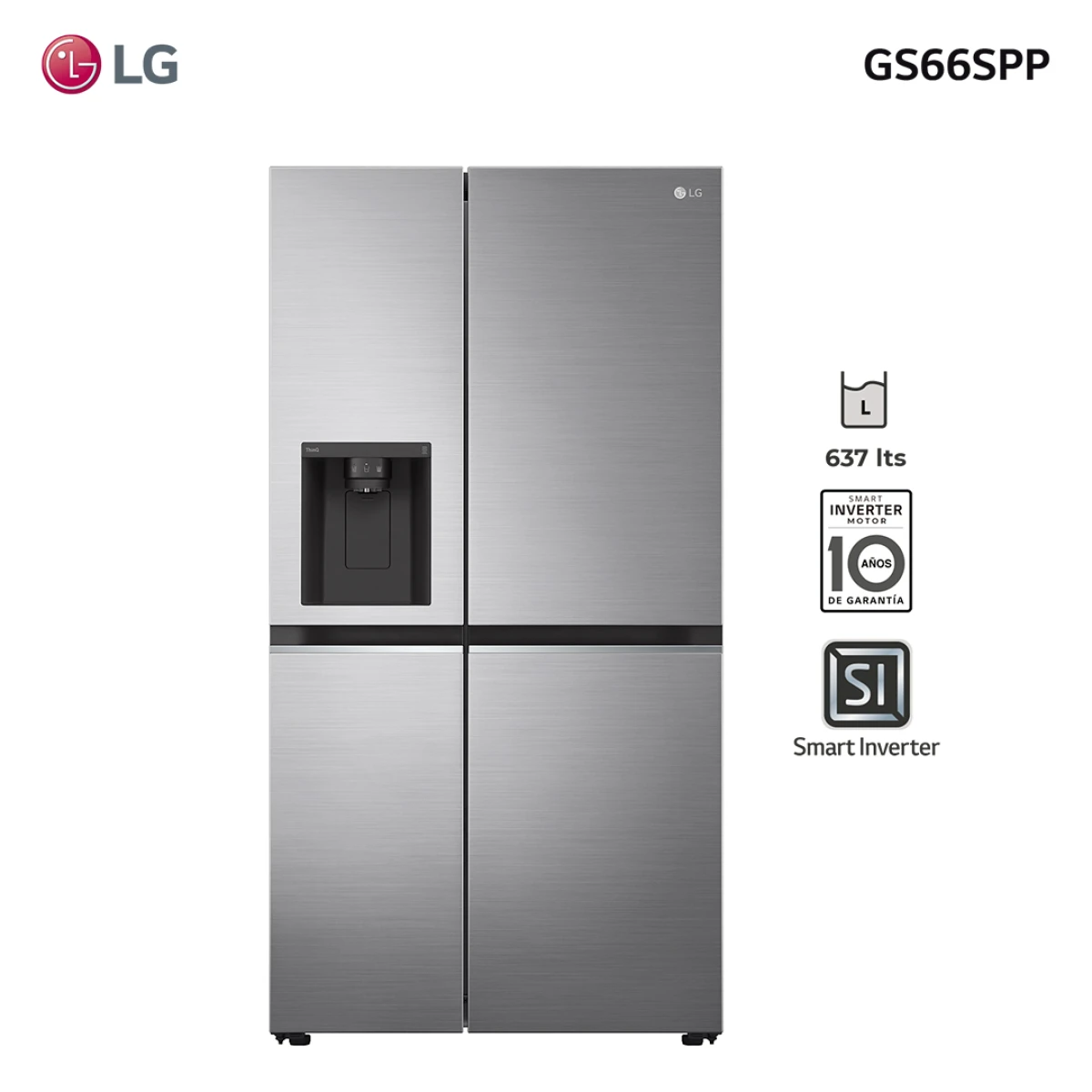 Refrigerador LG inverter 637L GS66SPP 