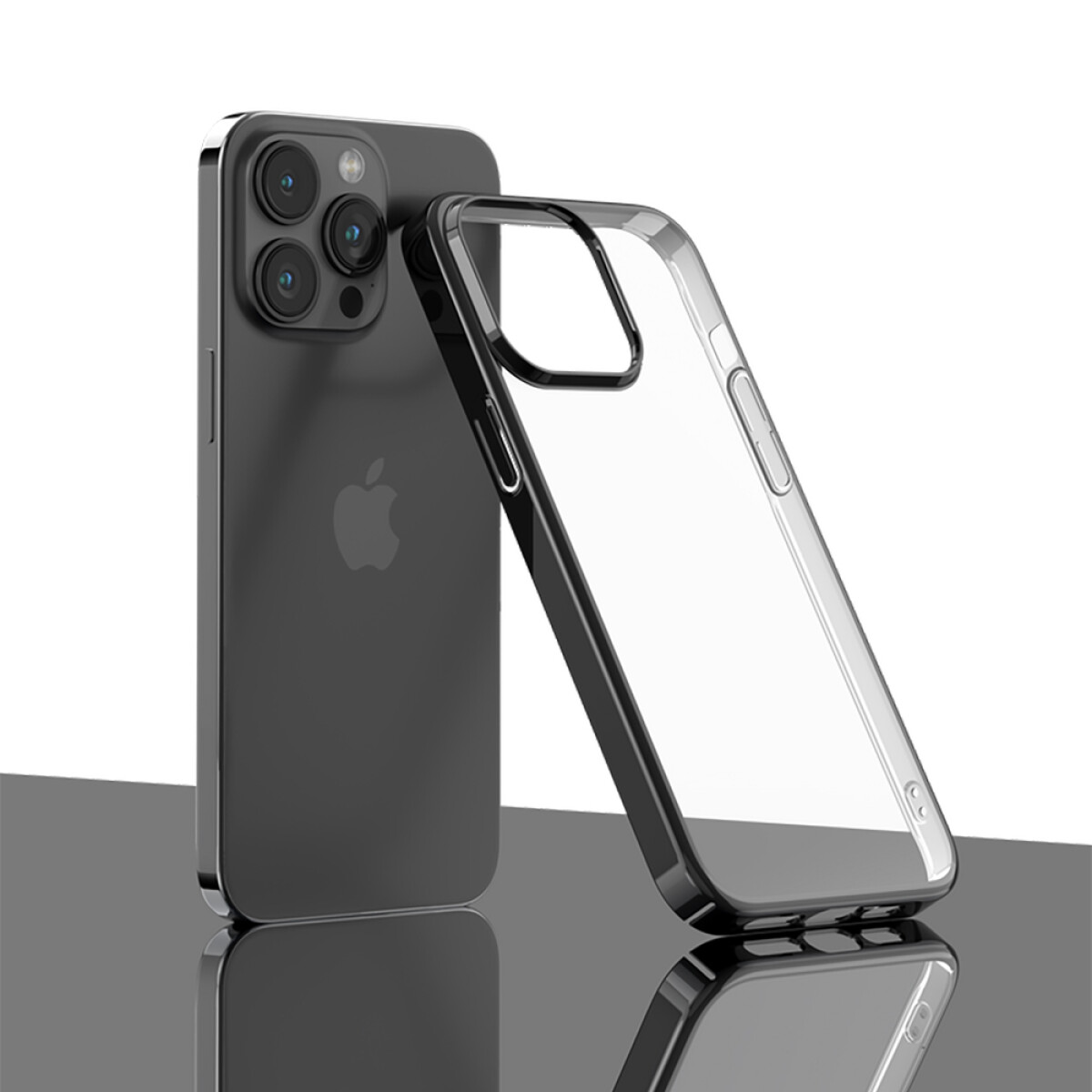 Protector Case con Borde Glimmer Magnetic Series para iPhone 15 Pro Silver