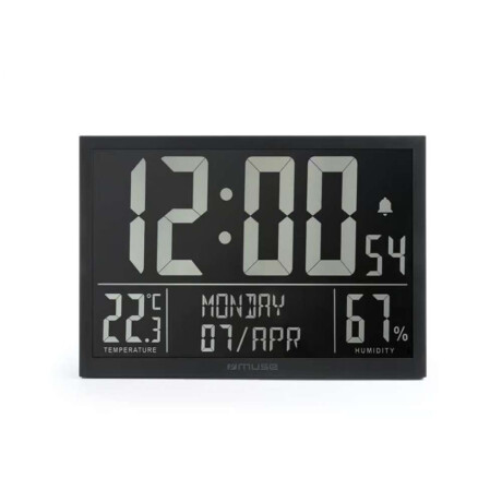 Reloj De Pared Muse M-160wmc 42cm Con Pantalla Lcd