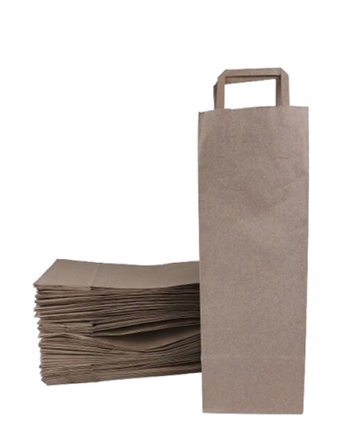 Pack x 50 - bolsa lisa 14x08x40 cm, para botella MADERA