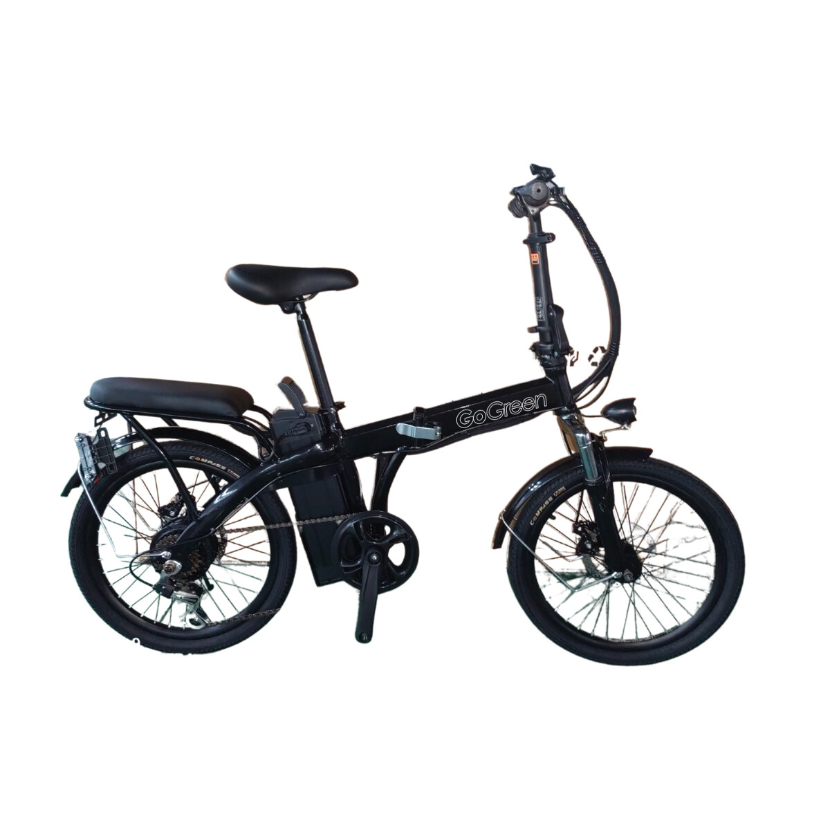 Bicicleta Electrica Gogreen Compact Plegable Rod 20 350W 36V - Variante Color Negro 