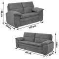 SOFA 3 + 2 CUERPOS FERRARI - CINZA URBANO SOFA 3 + 2 CUERPOS FERRARI - CINZA URBANO