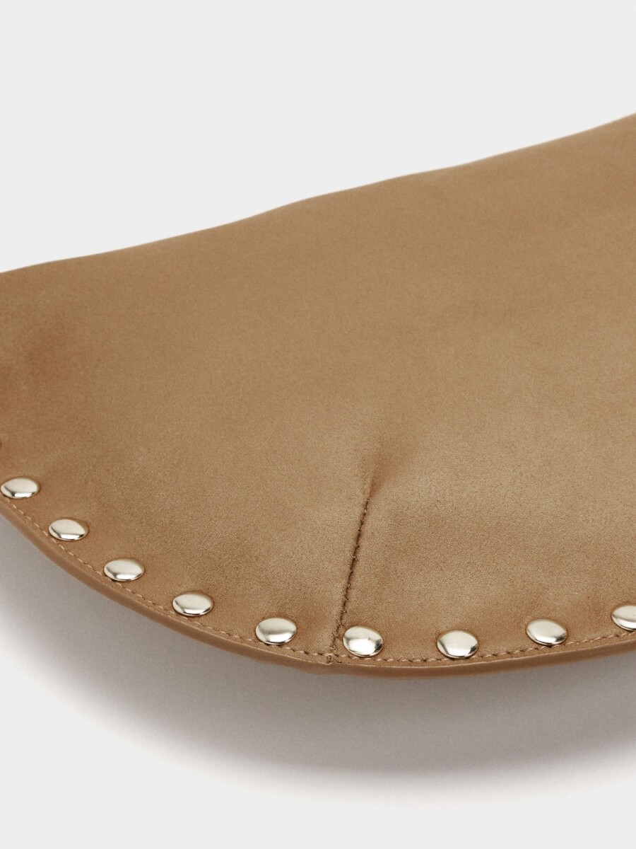 Bolso De Hombro Con Tachuelas Efecto Piel taupe
