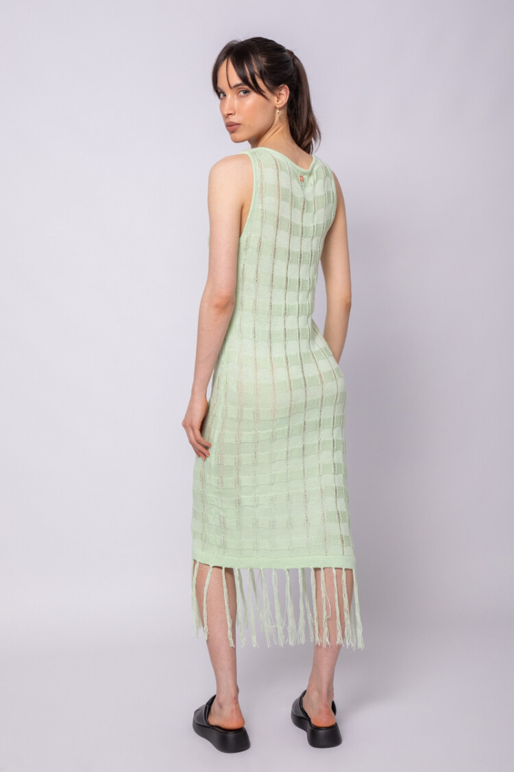 VESTIDO BENITO Verde Pastel