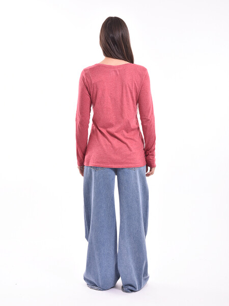 REMERA BASICA POLONIO MIX ROSA OSCURO