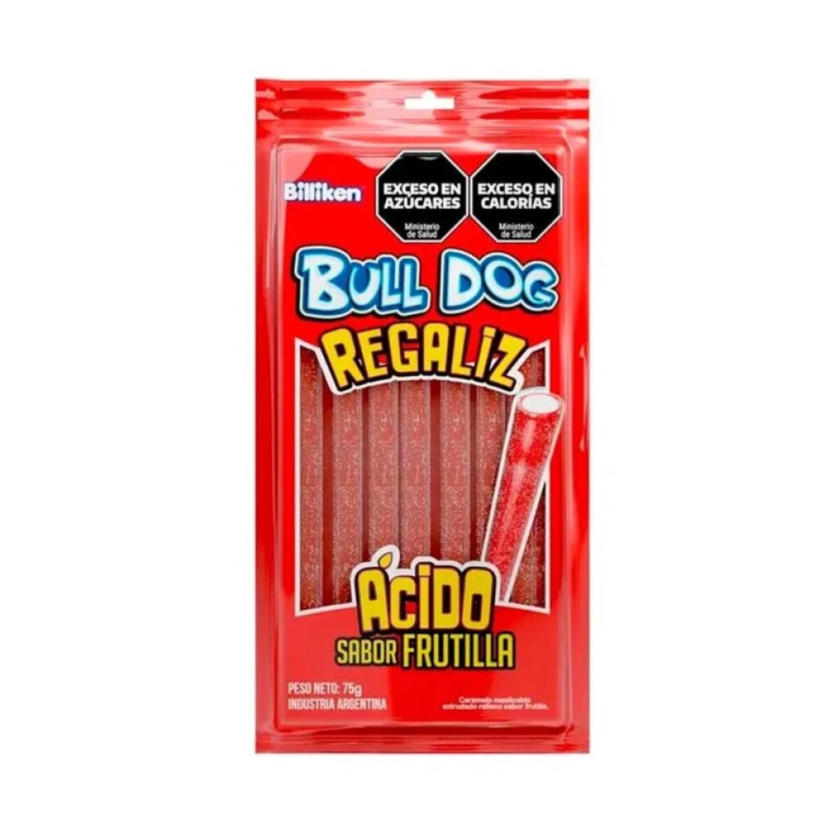 Goma Regaliz Bull Dog 75 grs - Frutilla 