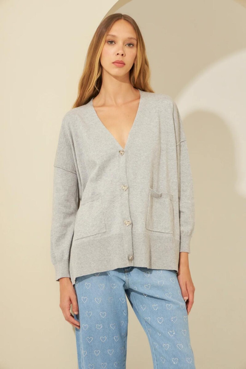 CARDIGAN MALENA - GRIS 