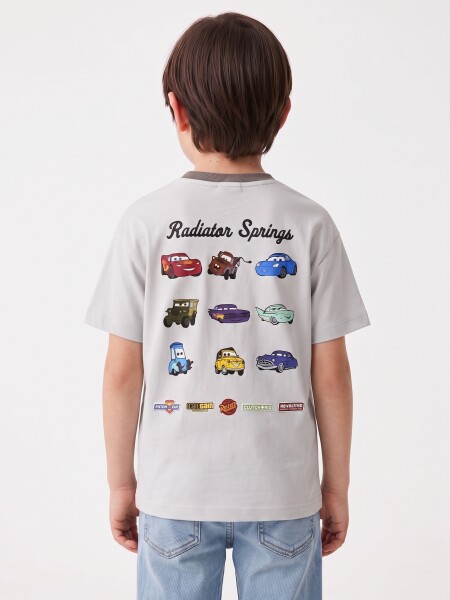 REMERA CARS GRIS CLARO (V)