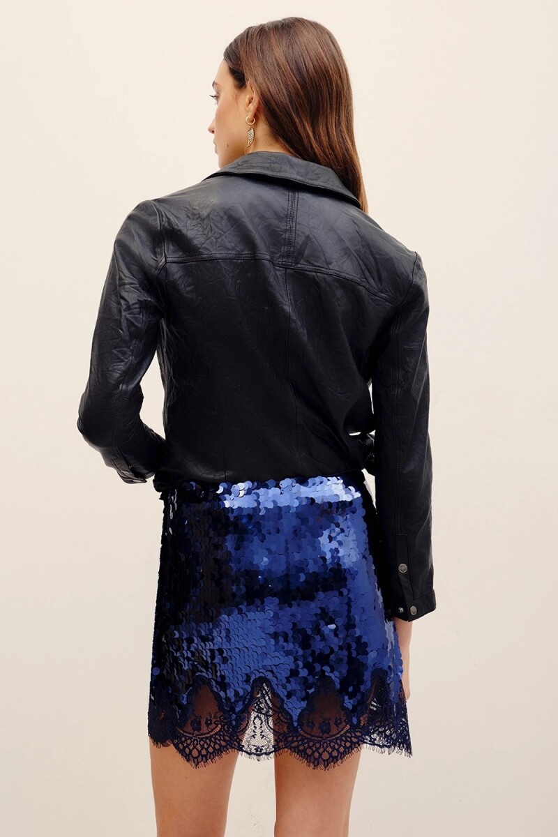 FALDA MINI SEQUINS Azul