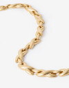 Collares Cortos Metal Collar Corto Metal Trenzado - Dorado Oro Amarillo