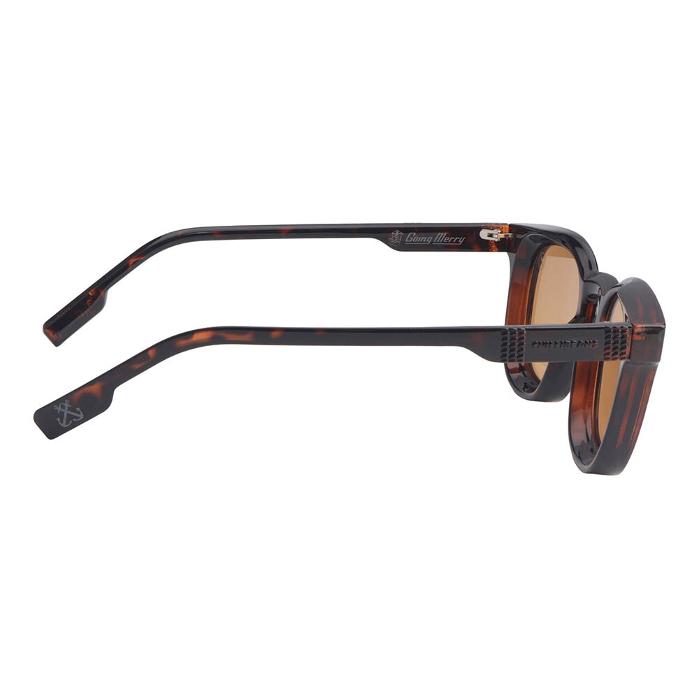 Lentes De Sol One Piece Cuadrado De Acetato Amarillo/Carey