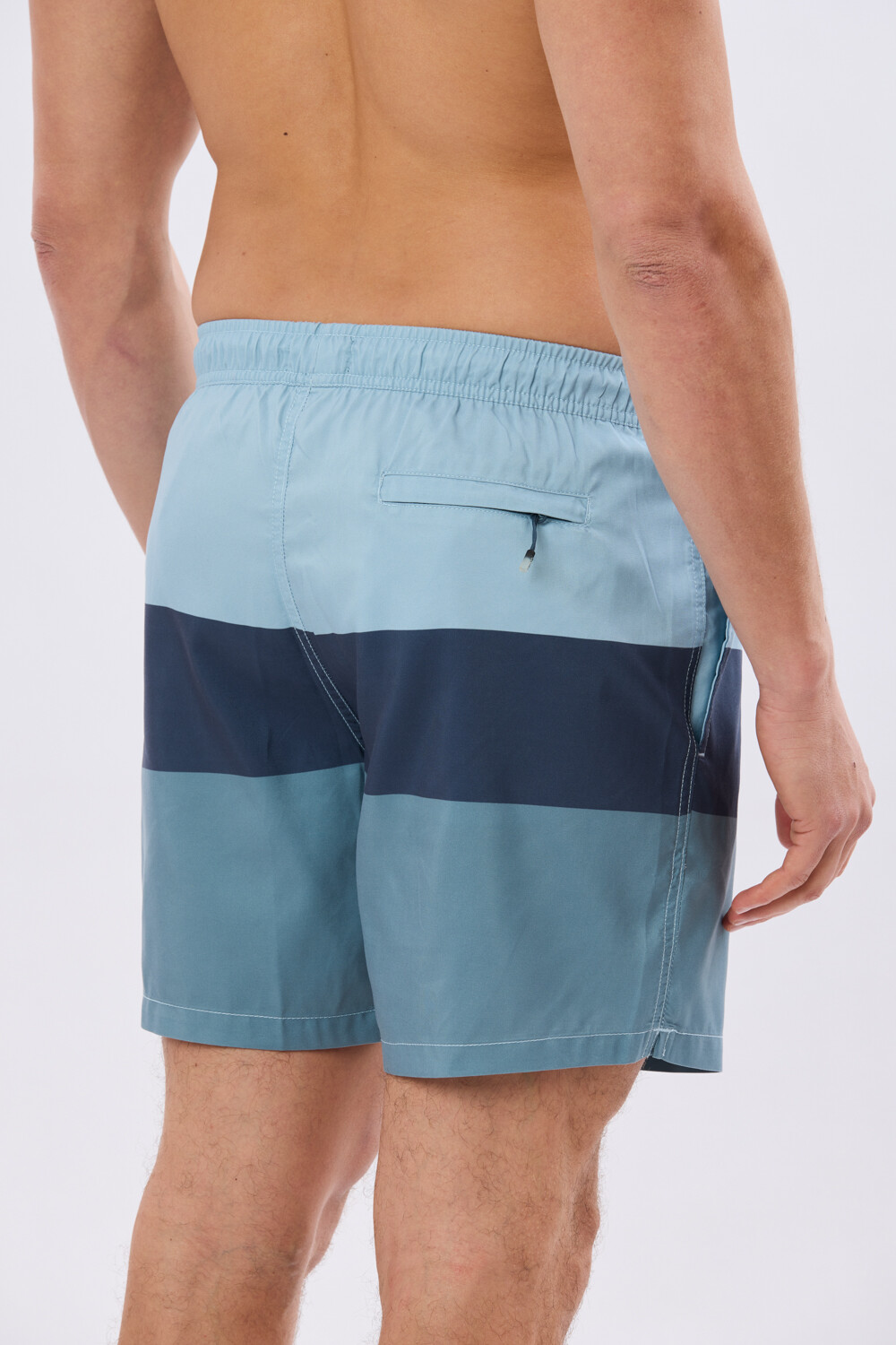 SHORT DE BAÑO RAYADO Piedra
