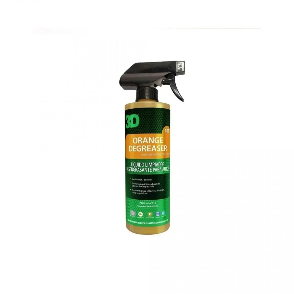 3D Orange Citrus Degreaser - Desengrasante Citrico Grasa Y Aceite 473ml 