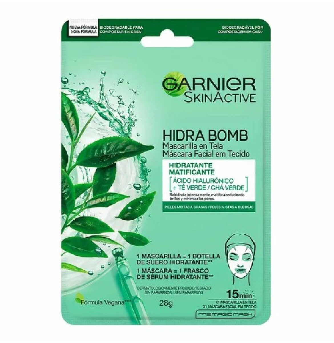 Garnier Skinactive mascarilla en tela - Hidra Bomb matificante 