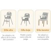 Silla de bebé multiuso, practica y cómoda 3 en 1 Rosado