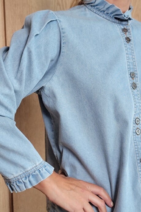 Camisa Mili Denim Celeste