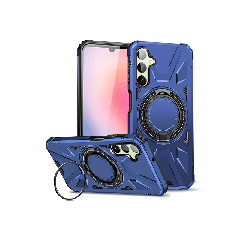Protector para Samsung Galaxy A35 con anillo MagSafe azul Protector Para Samsung Galaxy A35 Con Anillo Magsafe Azul
