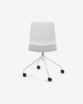 Silla de escritorio Ralfi blanco con asiento gris claro