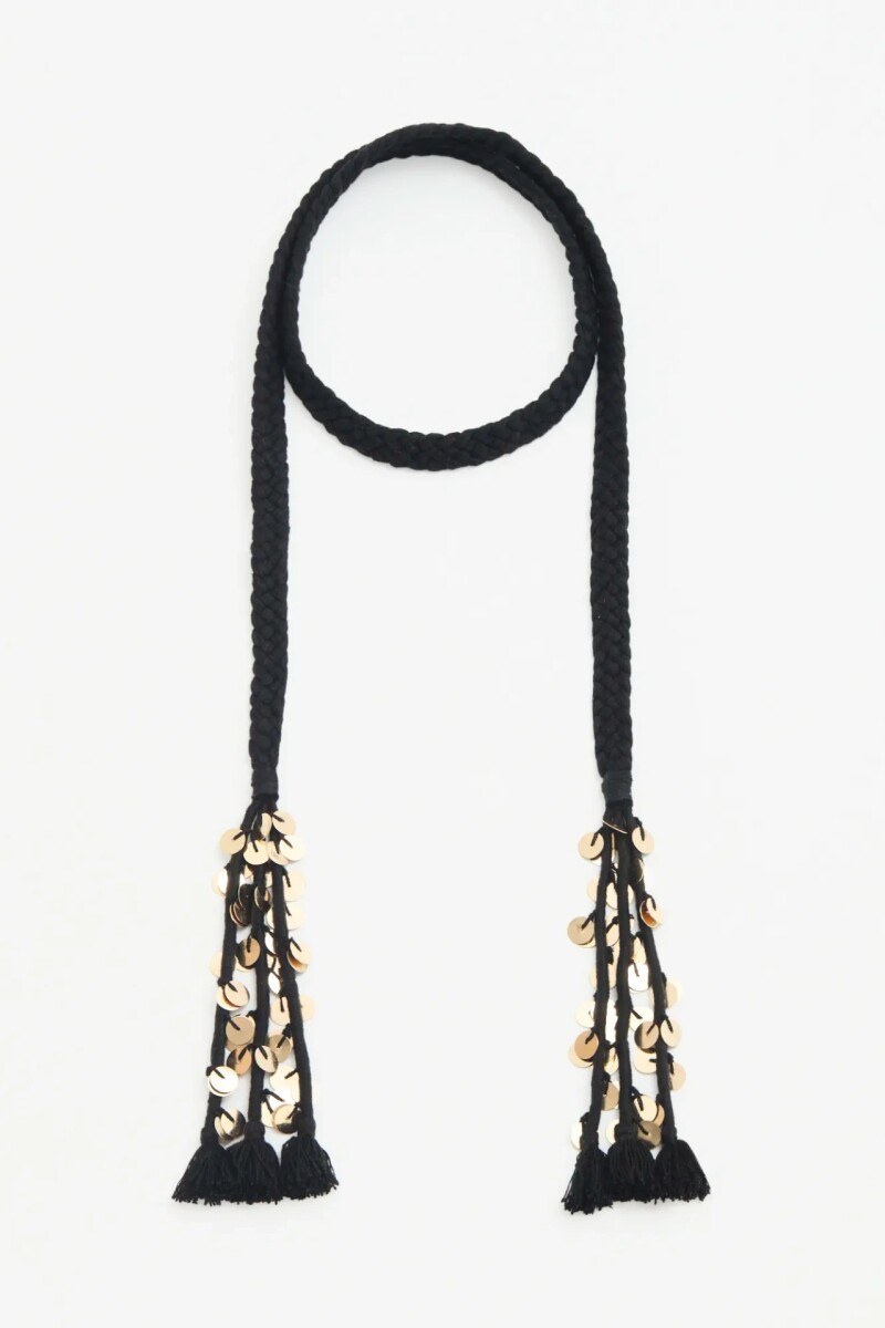 COLLAR TASSEL BRADE Negro