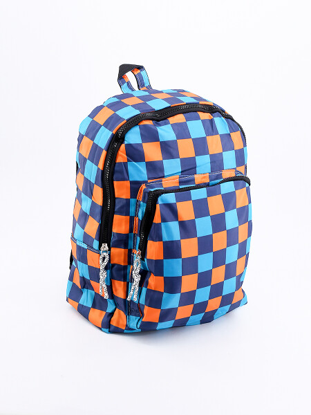MOCHILA CUADROS MULTICOLOR