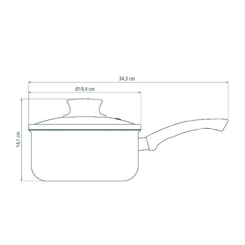 Olla con mango modelo "PARIS", 18cm. -TRAMONTINA TR5994