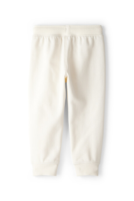 Pantalón deportivo de algodón, marfil Sin color