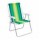 Reposera Silla Alta Plegable en Aluminio Conforto Mor Rayada Verde