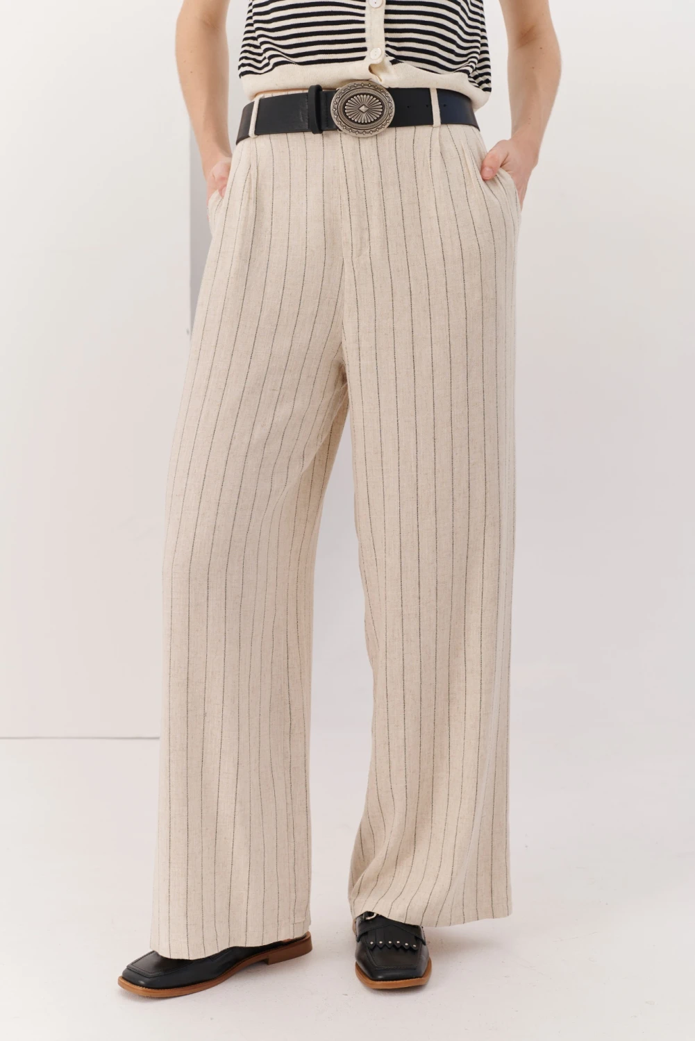 PANTALON LINO HILL beige 2