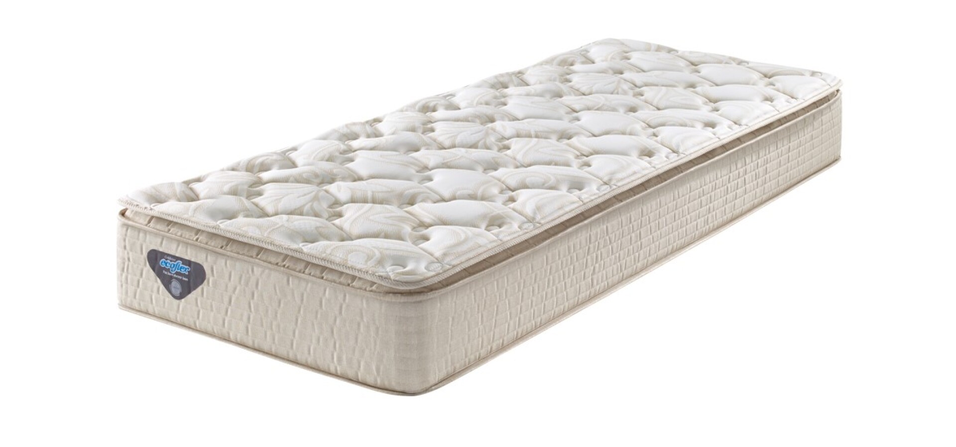Colchón Espuma 1 Plaza ECOFLEX D60 Pillow 78 x 188 x 26 cm 