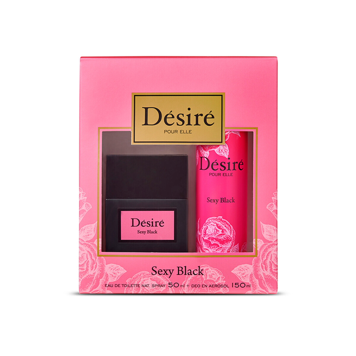 Estuche Desire Sexy Black EDT 50 ml + Desodorante 150 ml 