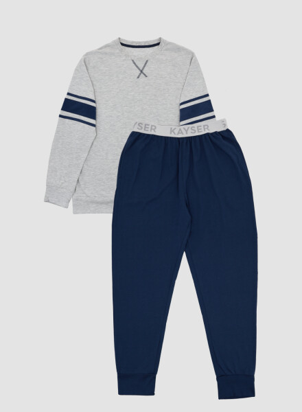 67-1800 pijama gris/azul Gris