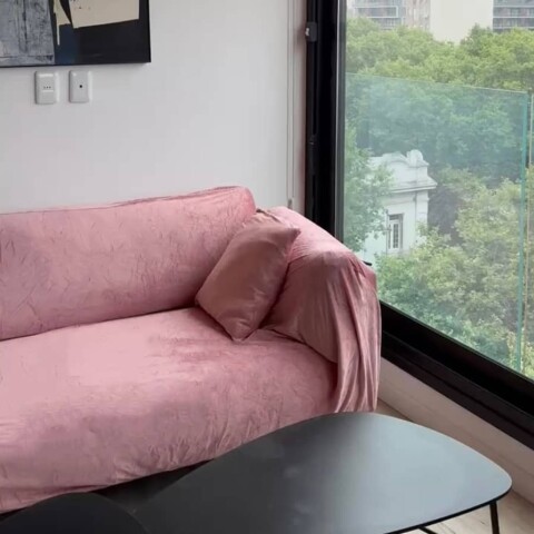 Funda sillón 1 cuerpo Velvet rosa