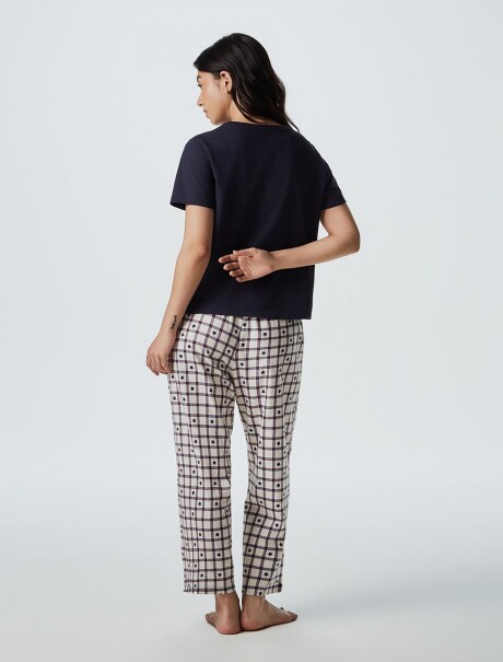 PIJAMA CON PANTALÓN LARGO AZUL