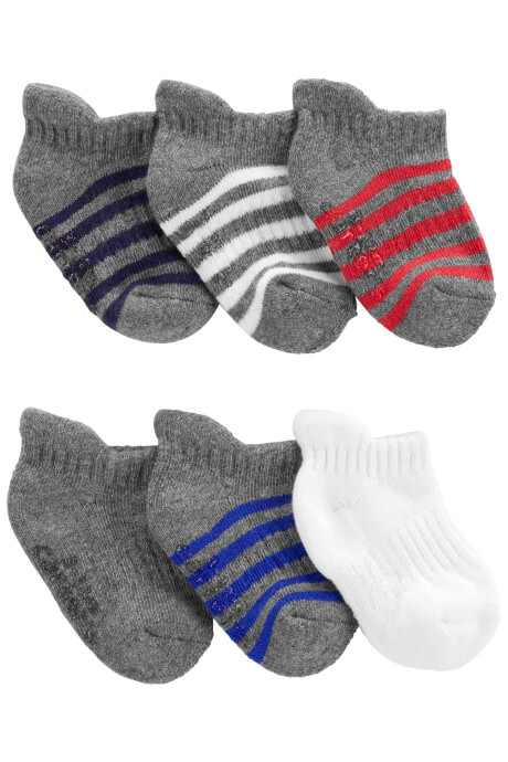 Pack seis pares de medias tobilleras de algodón Sin color