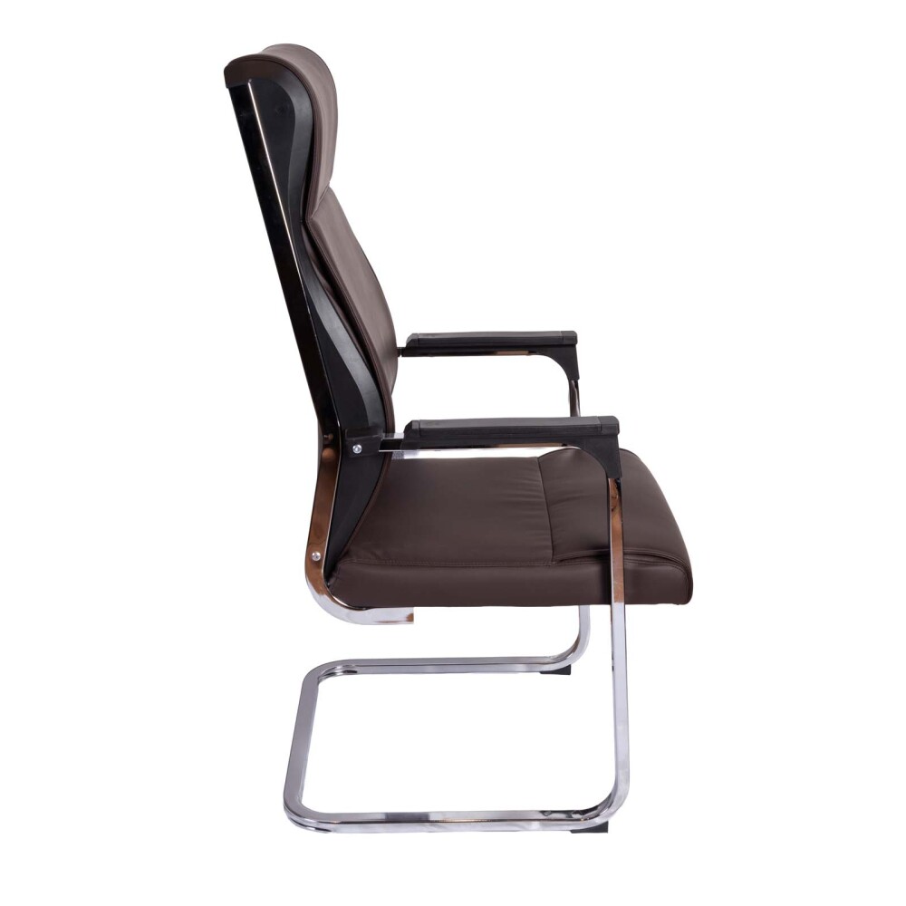 SILLA DE OFICINA VISITA MALLA MARRON TERRA