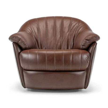 Butaca Giratoria 100% Cuero Paris Caramelo