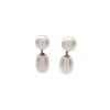 Caravanas Doble Perlas españolas-Plata 925-Con Perla-CA3251 Conperla