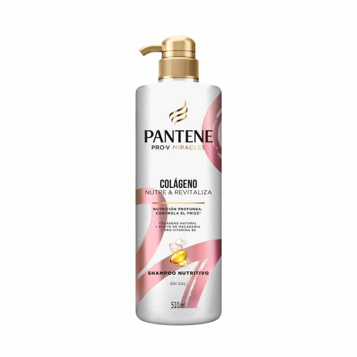 Shampoo Pantene Colágeno Nutre Y Revitaliza 510 Ml. 