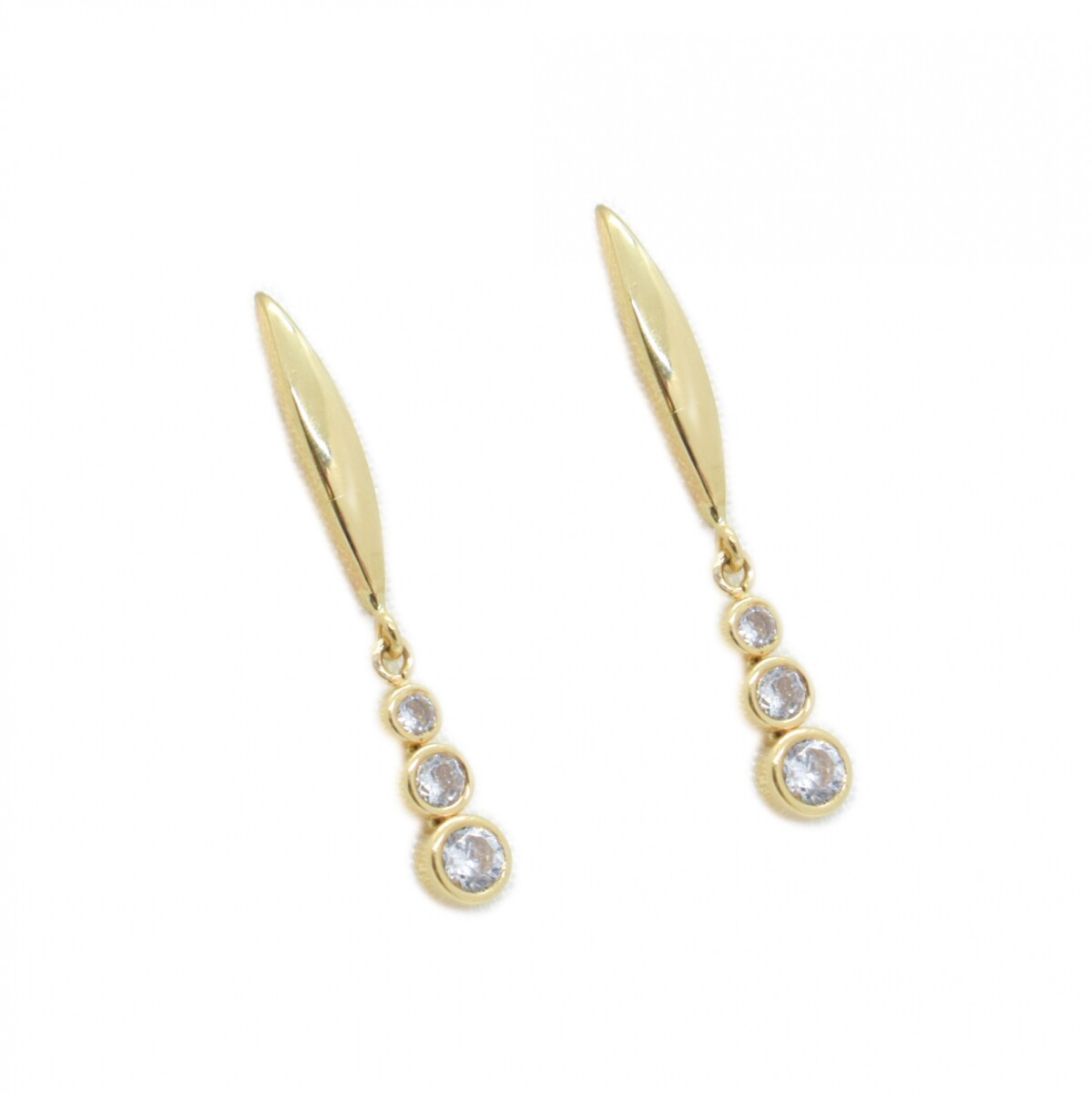 Caravanas Oro 18 Kilates con Zirconias 