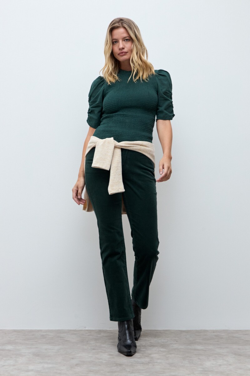 Pantalón Alba de pana - verde ingles 