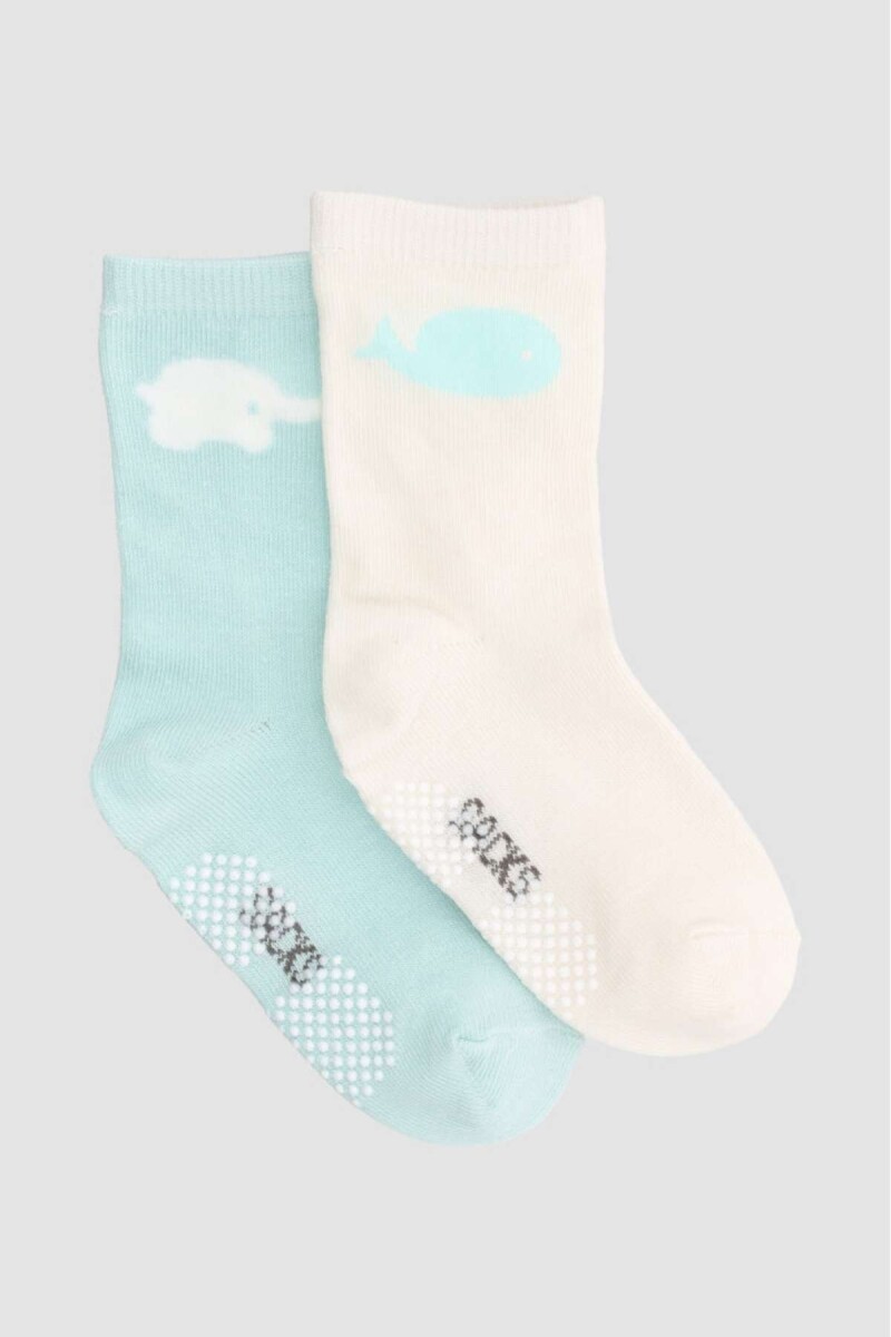 Pack x2 medias bebè con diseño con abs - Variante 30 