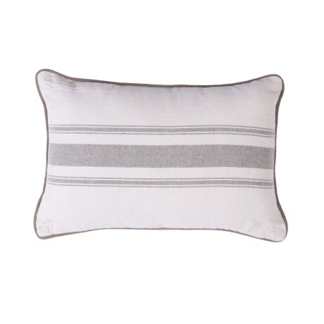 FUNDA ALMOHADÓN ALGODON NATURAL-BEIGE PINSTRIPE 30*45 CRUDO/VERDE