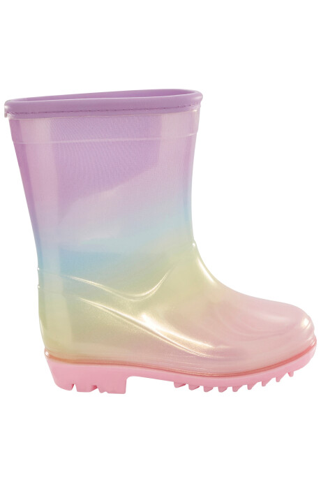 Botas de lluvia, diseño arcoíris Sin color