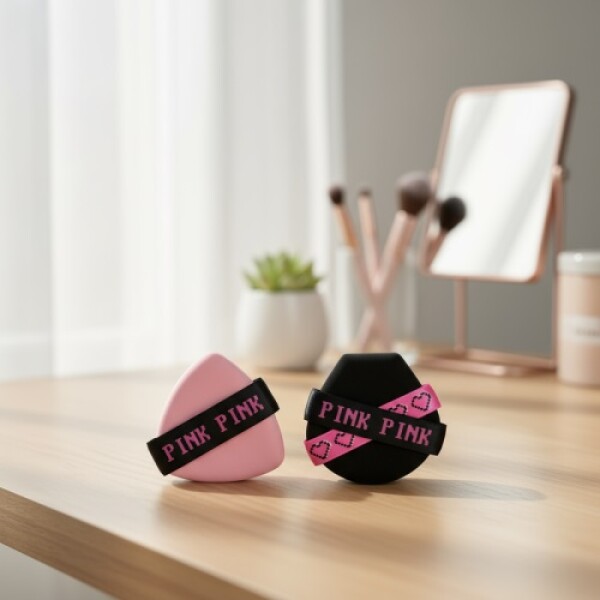 Esponja facial pink party 2pcs negro