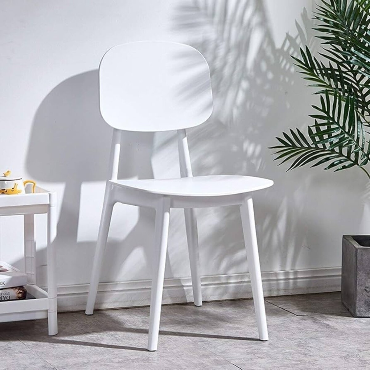 Silla Comedor ComboHome Visby Blanca Diseño Moderno Calidad - Blanco 1 
