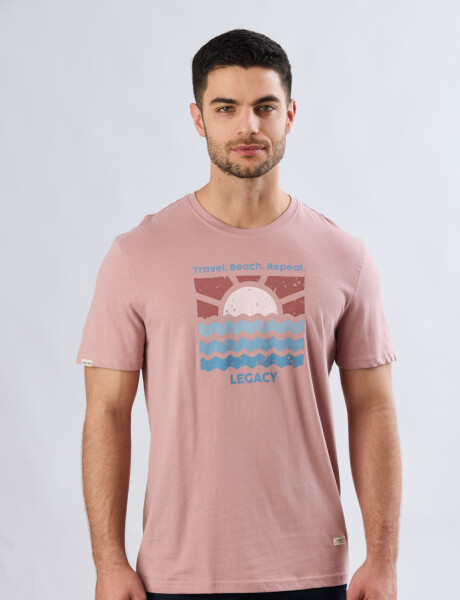 REMERA ESTAMPADA DE ALGODÓN Rosa