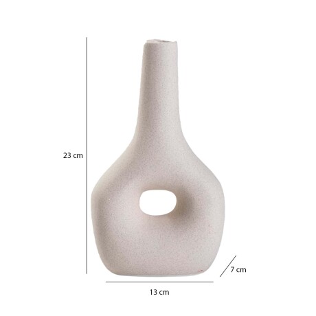 Florero en Cerámica Diseño Lágrima para Decoración 13x7x23Cm Blanco