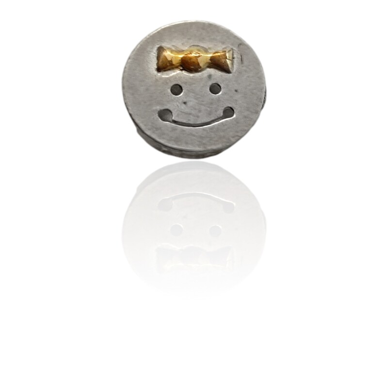 Dije Carita niña-Plata y Oro-Sin piedra-CP5284 sinpiedra