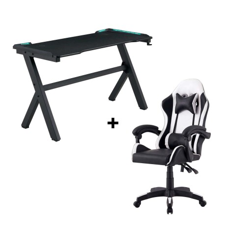 SILLA + ESCRITORIO GAMER LED